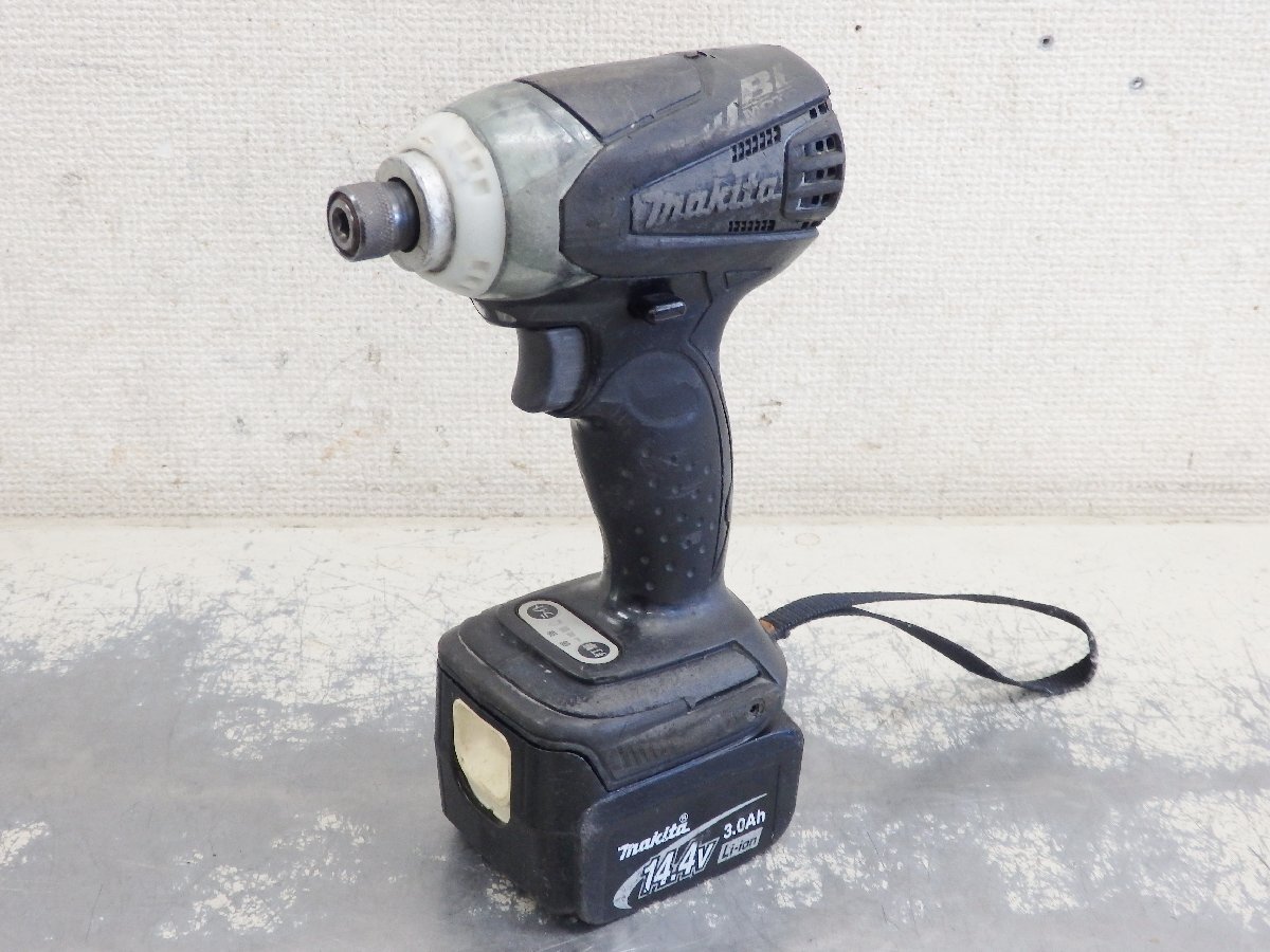 ★中古★makita マキタ 14.4V 充電式インパクトドライバ TD133D バッテリー1個付 BL1430 電動工具 動作確認済み)岡C拍卖