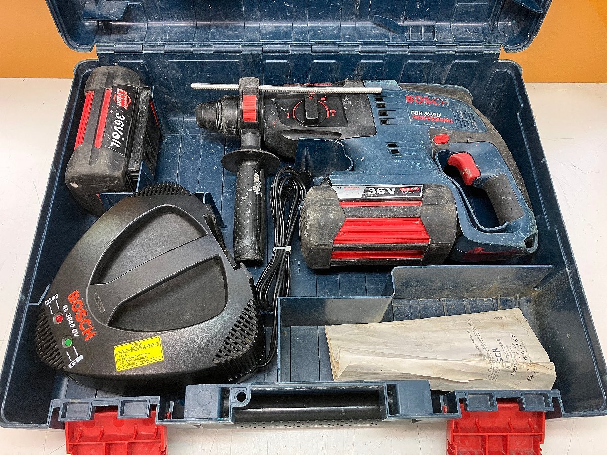 ☆中古☆ボッシュ BOSCH 充電式ハンマードリル GBH36V-LI 36V 4~26mm SDS-plus 穴あけ 穿孔 加工 アンカー打ち込み等に (岡a拍卖