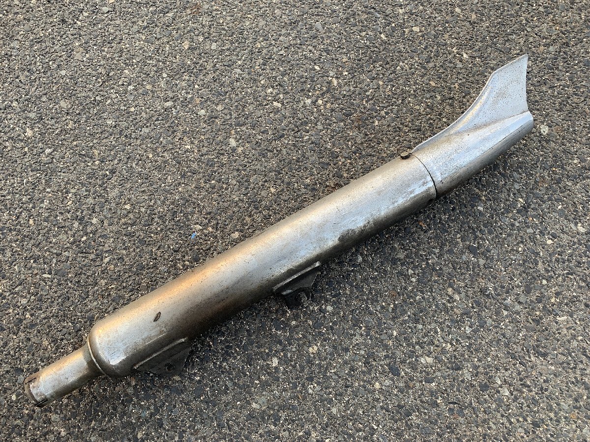 ★中古★ハーレーダビッドソン ソフテイル用 社外?差し込み式マフラー 取付部径Φ43.8mm スリップオン カスタムベース 流用に)倉b拍卖