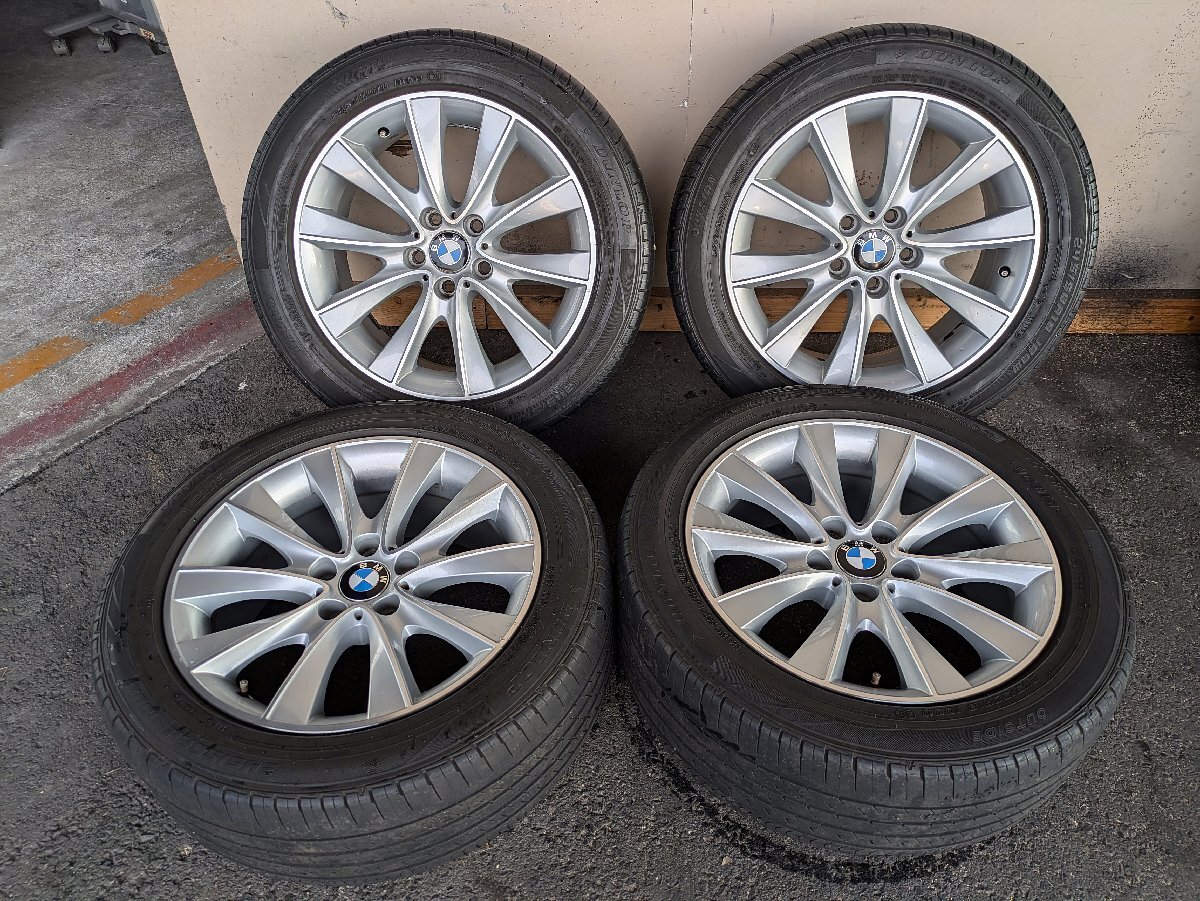 ★中古美品★BMW 7シリーズF01型 純正アルミホイール 3,4シリ流用 純正戻しなどに ダンロップVEURO 18インチ8J PCD120 4本セット(倉a拍卖