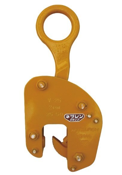 値下げ★新品★三木ネツレン 鉄鋼用堅吊クランプ V-25N型 3TON クランプ範囲0-38mm 荷重1トン 広口仕様 玉掛け 運搬 荷上げ 鉄板)倉b拍卖