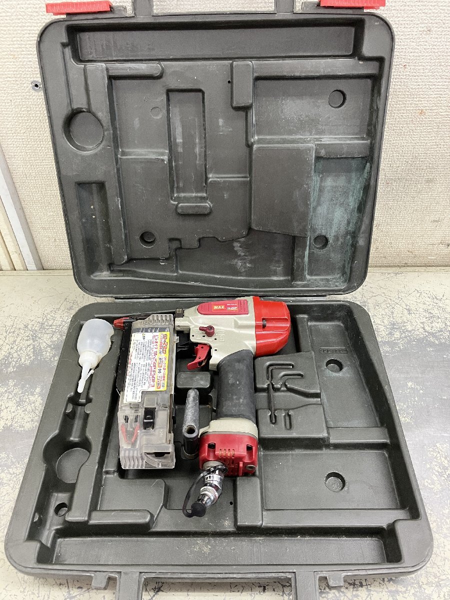 ★中古★MAX マックス 50mm 常圧 ピンネイラ TA-250P/P50F3 ケース付 釘打機 エア工具 動作確認済)岡C拍卖