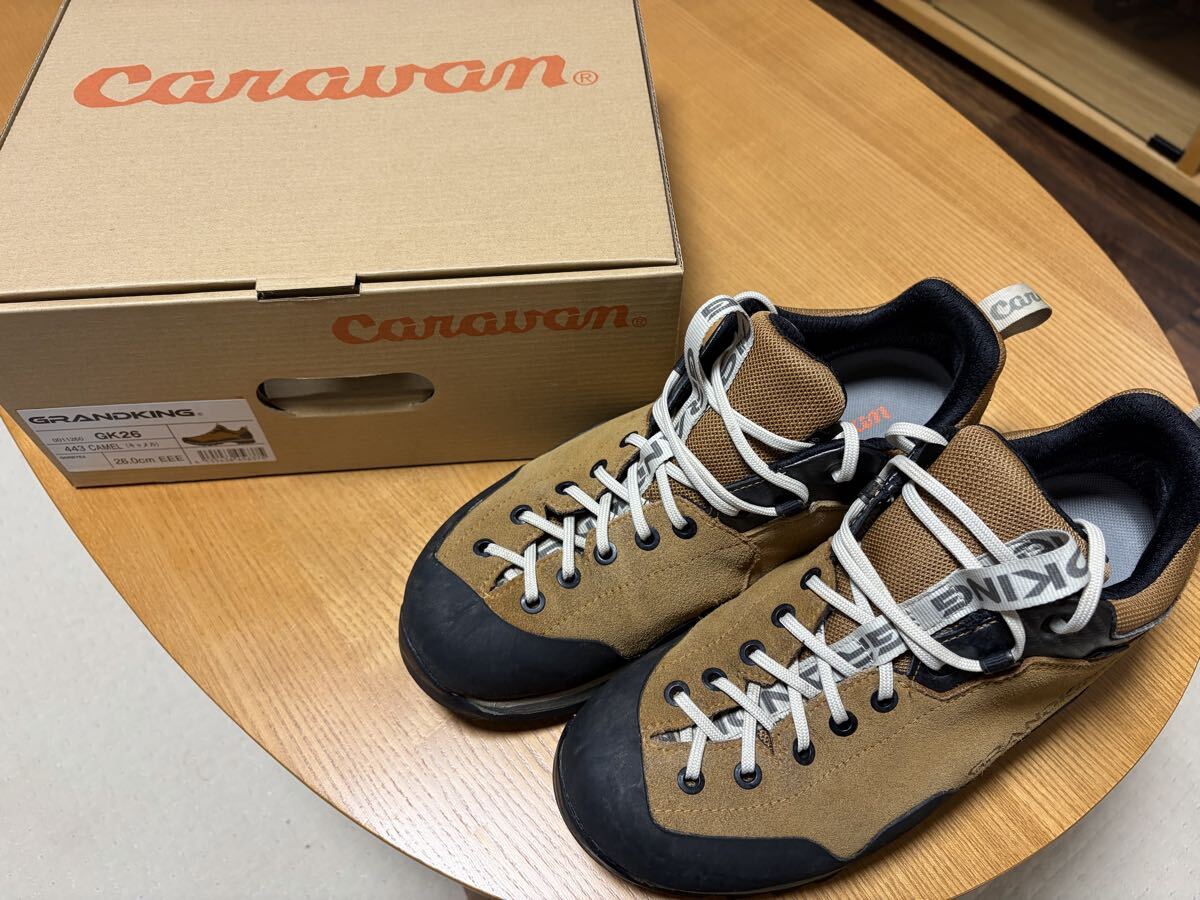 キャラバン トレッキングシューズ グランドキング GK26 キャメル 登山靴 ゴアテックス 26.0cm拍卖