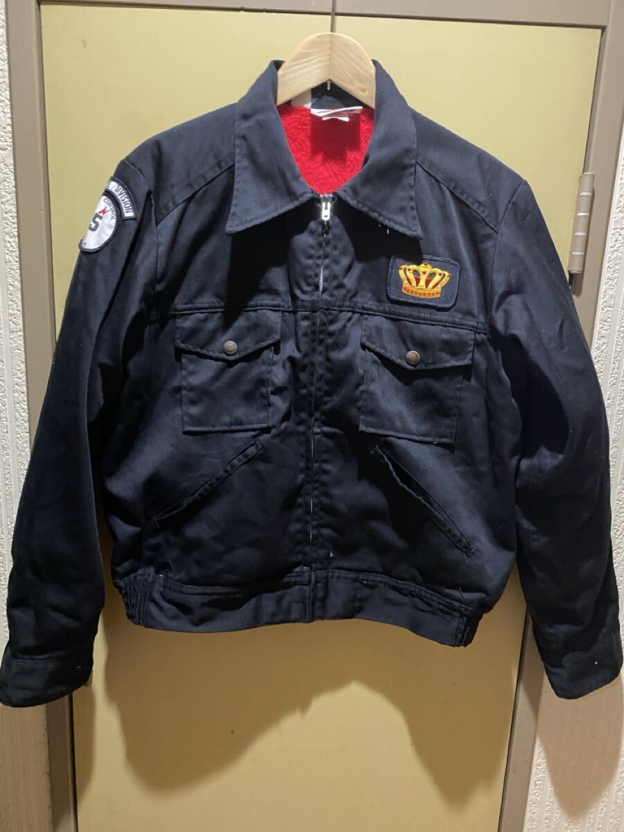 Dickies ディッキーズ ビンテージ裏起毛ジャンパー ブラック ワッペン付き拍卖