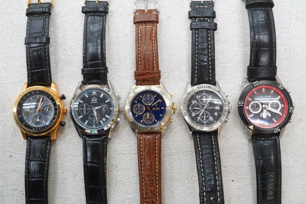 F256 クロノグラフ メンズ 腕時計 5点セット QUARTZ/クォーツ ヴィンテージ アクセサリー 大量 まとめて おまとめ まとめ売り 色々 不動品拍卖