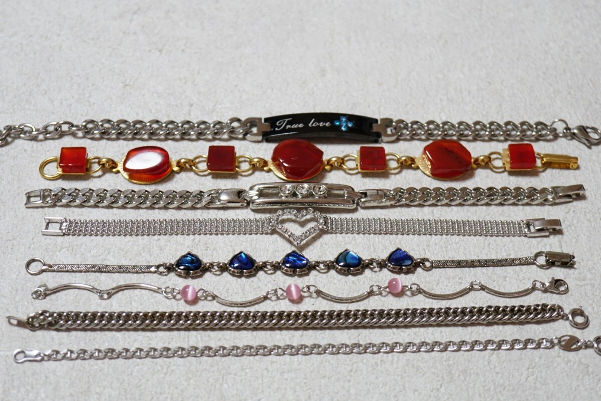 B2135 海外製含む 天然石 シェル 貝など ブレスレット 8点セット ヴィンテージ アクセサリー 大量 おまとめ まとめて まとめ売り拍卖