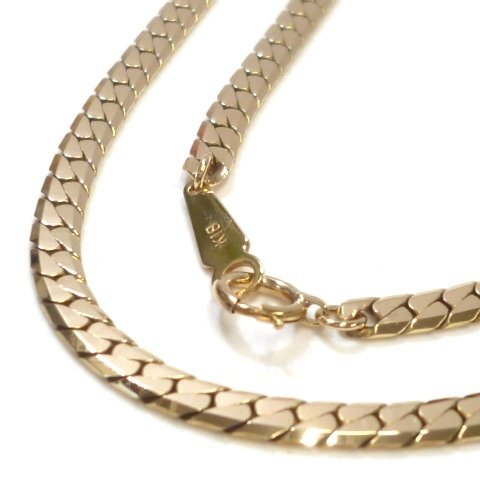 【K18】チェーン ネックレス イエローゴールド 18金 750 造幣局検定 ホールマーク 新品仕上済 Yellow Gold Chain necklace◇J拍卖