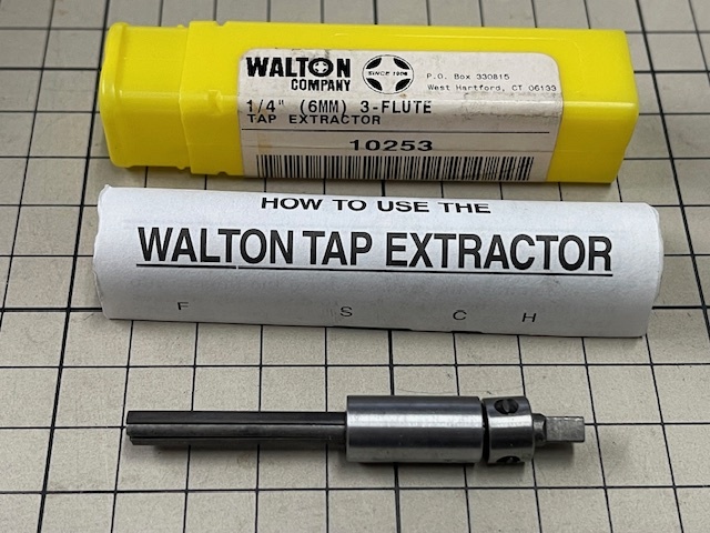 Walton 10254 1/4″ 6mm 4-Flute Tap Extractor 未使用・在庫品 送料無料 拍卖