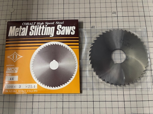 岡崎精工 メタルスリッテイングソー Φ100x厚3x穴25.4mm 56刃  未使用・在庫品 送料無料 拍卖