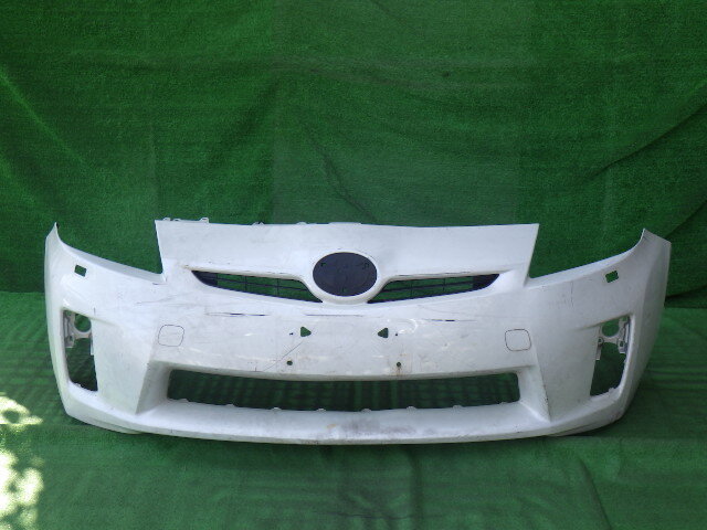 ZVW30 前期 プリウス 純正フロントバンパー 上側ロアグリル付 PRIUS 白 パール 52119-47080拍卖