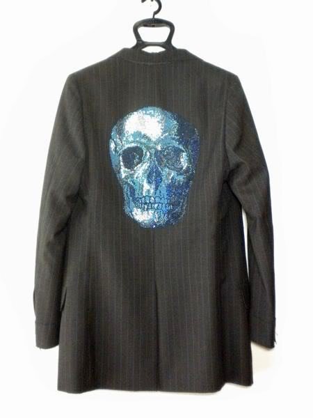 【リバティーン Libertine】1点物 定価50万超え メンズ スワロフスキージャケット+タンクトップ スカル ドクロ 限定 ダイヤモンド拍卖