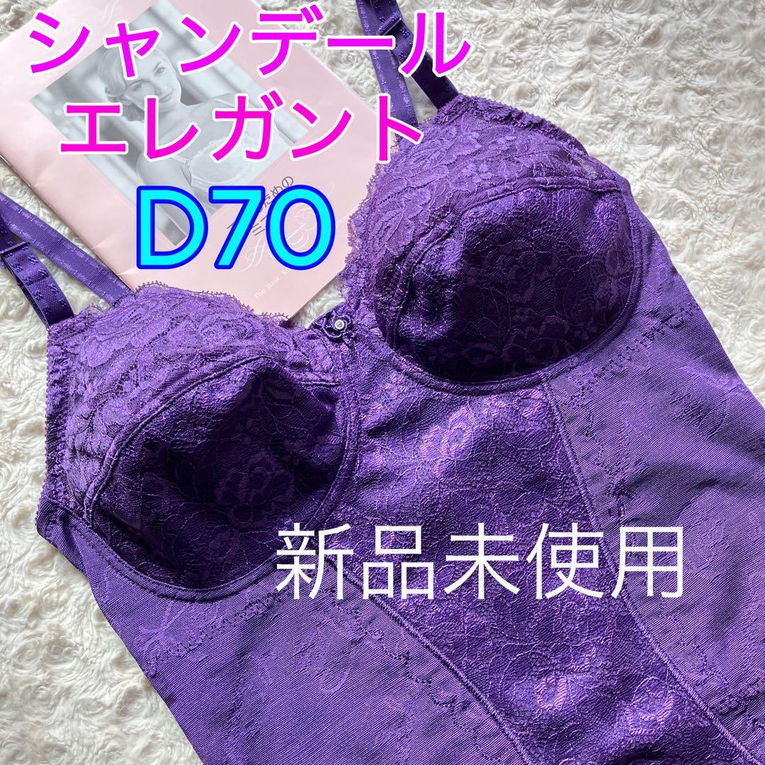 【新品未使用】シャンデール ボディスーツ D70 エレガント バイオレット 紫 ボディースーツ 高級補正下着拍卖