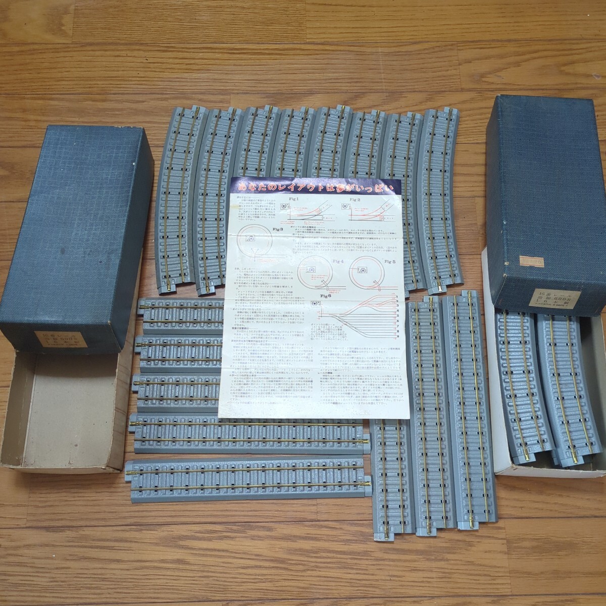 カツミ模型店 曲線線路 直線線路 16本組 2箱セット 16番レール 曲線600R 鉄道模型拍卖