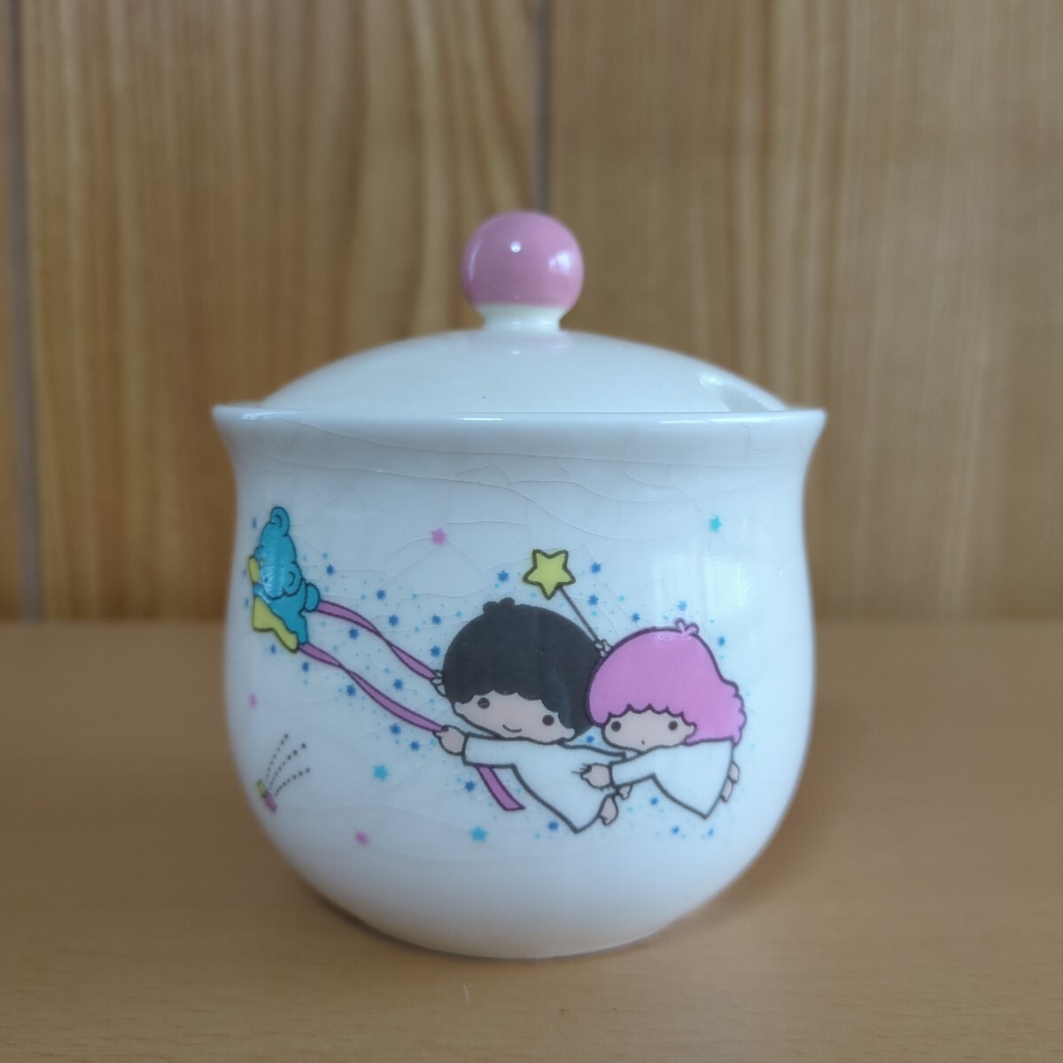 キキララ リトルツインスターズ シュガーポット 陶器 サンリオ 当時物 昭和レトロ拍卖