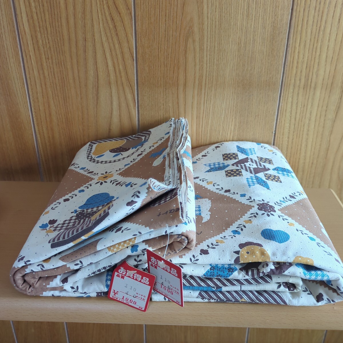 昭和レトロな生地 2セット 110センチ巾 4.0メートル ハンドメイド拍卖