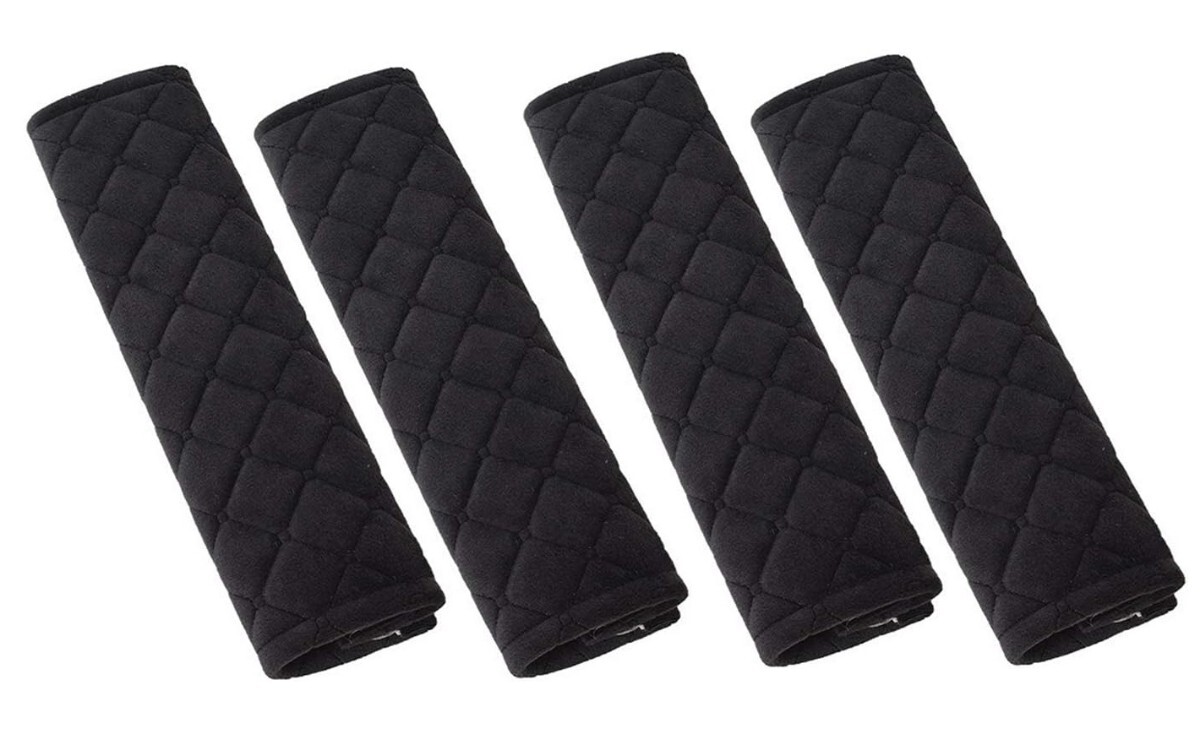 【2組セット】シートベルトカバー シートベルトパッド 車用品 肩当てパッド(色:ブラック)拍卖