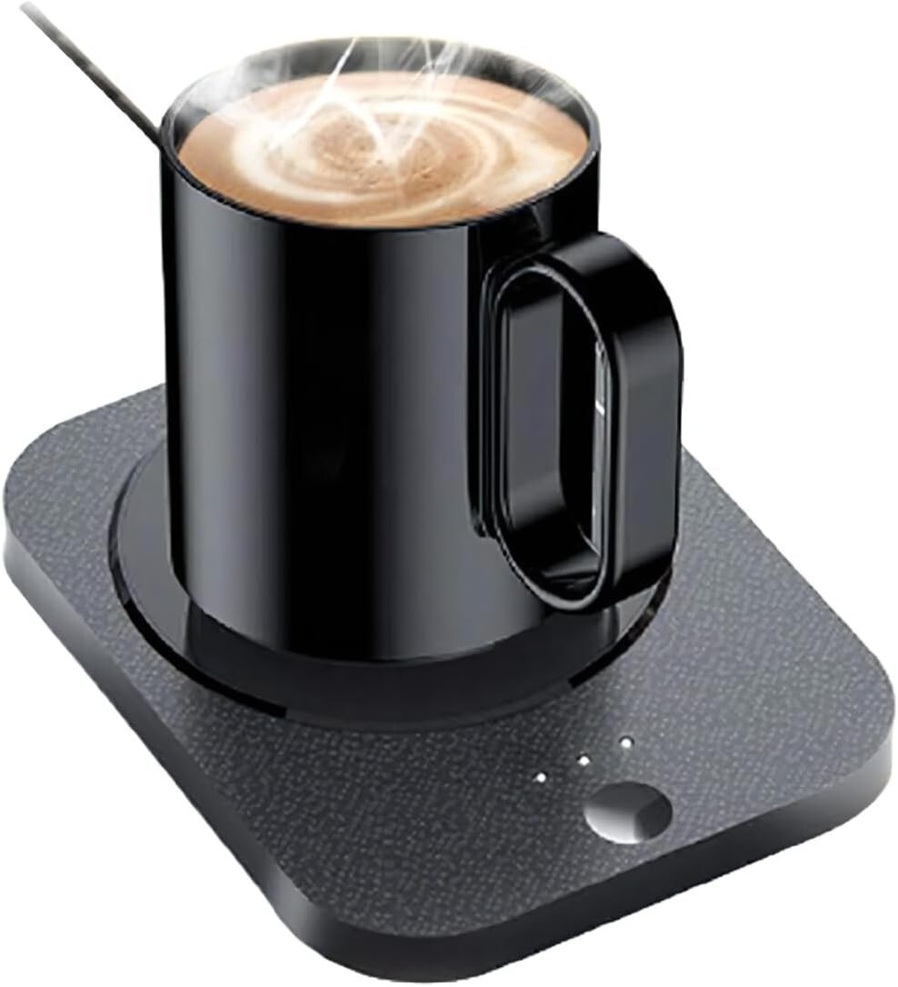 カップウォーマー コーヒー保温コースター 3段温度設定 50℃ 55℃ 60℃ USB マグカップ(色:ブラック)拍卖