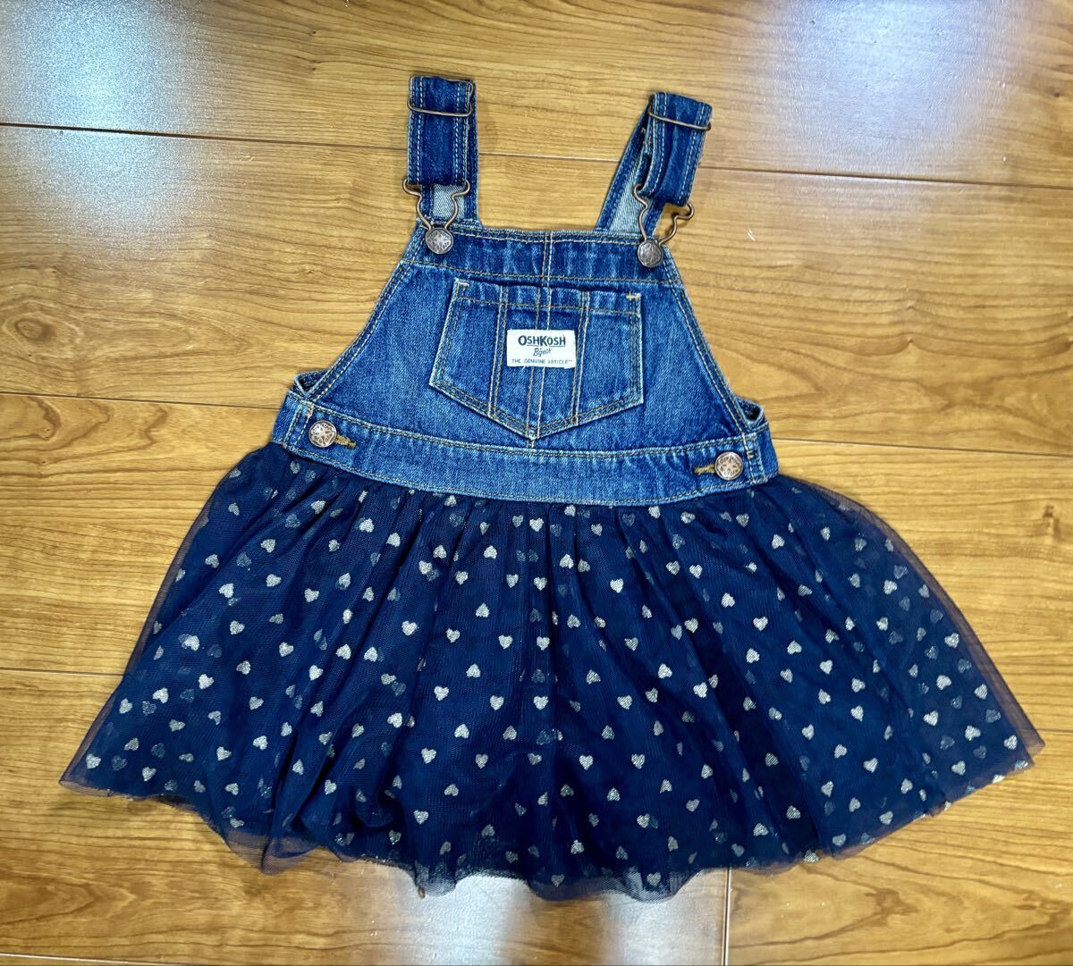 【送料無料】OSHKOSH デニム スカート 18ヶ月 11.1-12.5kg ワンピース オシュコシュ ビゴッシュ拍卖