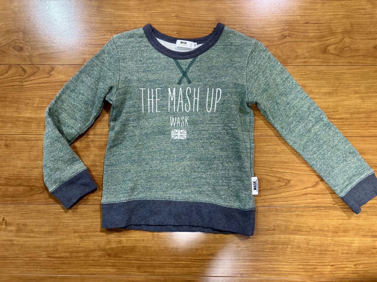 【送料無料】BeBe トレーナー WASK 110サイズ 日本製 べべ 緑 グリーン拍卖