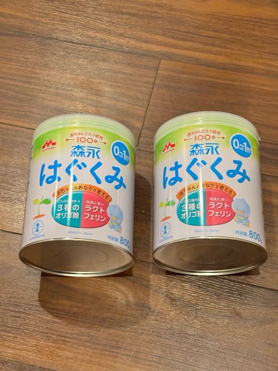 はぐくみ 800g 2缶セット 森永 粉ミルク 0-1歳児ミルク拍卖