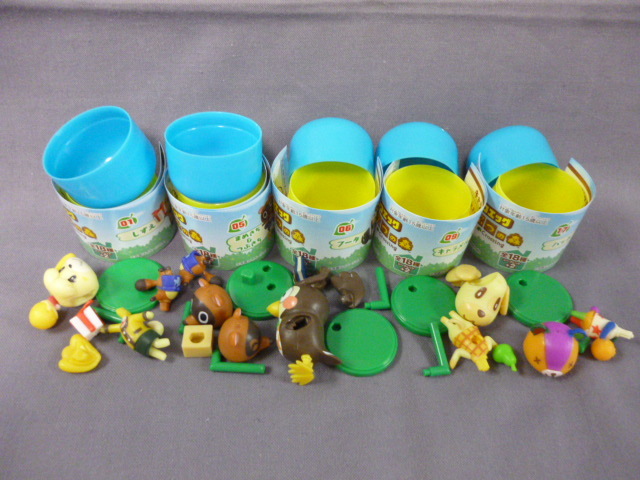 チョコエッグ どうぶつの森 フィギュア 5個セット 中古 しずえ まめきち フータ キャラメル パッチ ゲーム キャラ カプセル付 食玩 フルタ拍卖