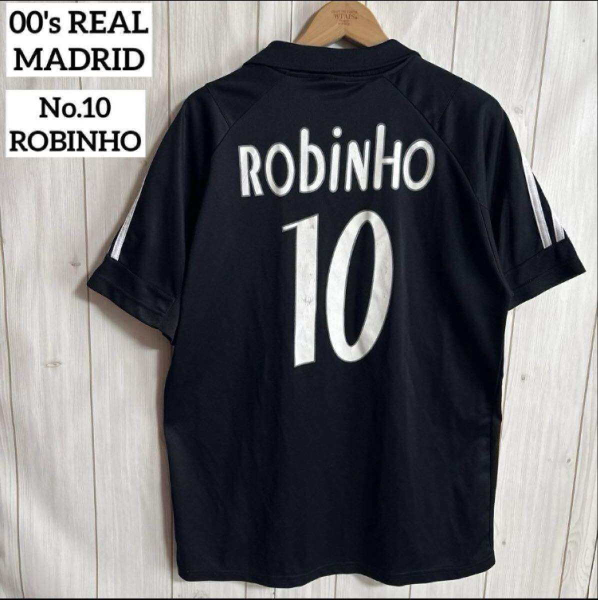 00sレアルマドリード10番ロビーニョ/ヴィンテージレプリカゲームシャツユニフォーム(アウェイ拍卖