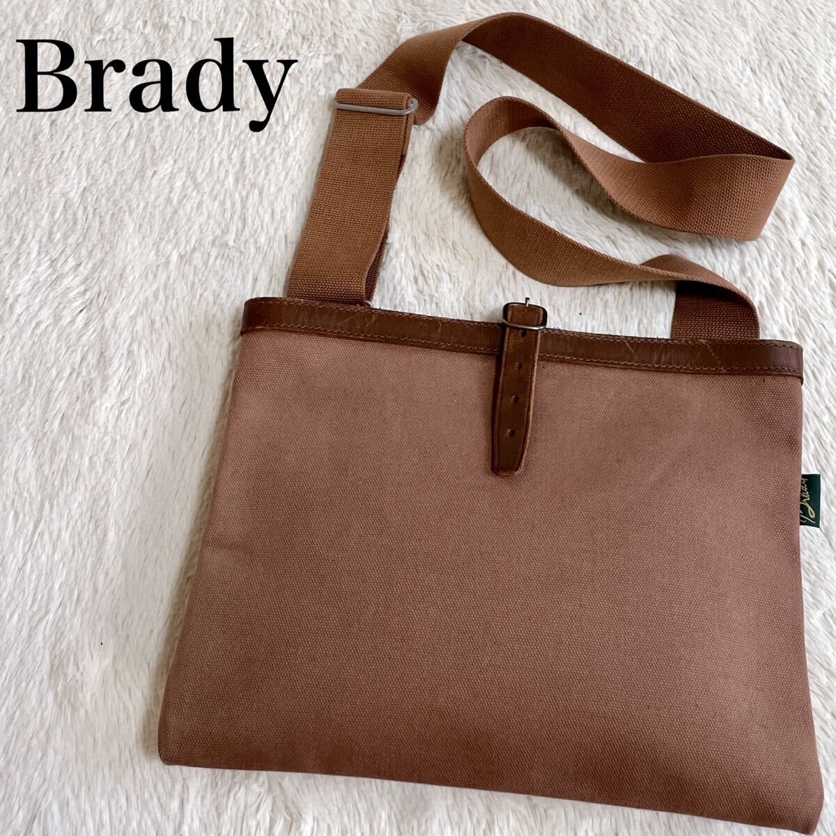 BRADY ブレディ ショルダーバッグ ベルト サコッシュ レザー キャンバス 切り替え 斜め掛け クロスボディ ビジネスバッグ拍卖