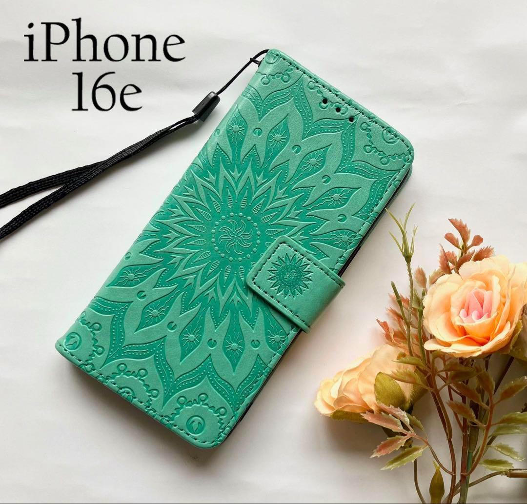 iPhone 16e ケース デザイン柄:グリーン ☆おまけガラスフィルム付拍卖