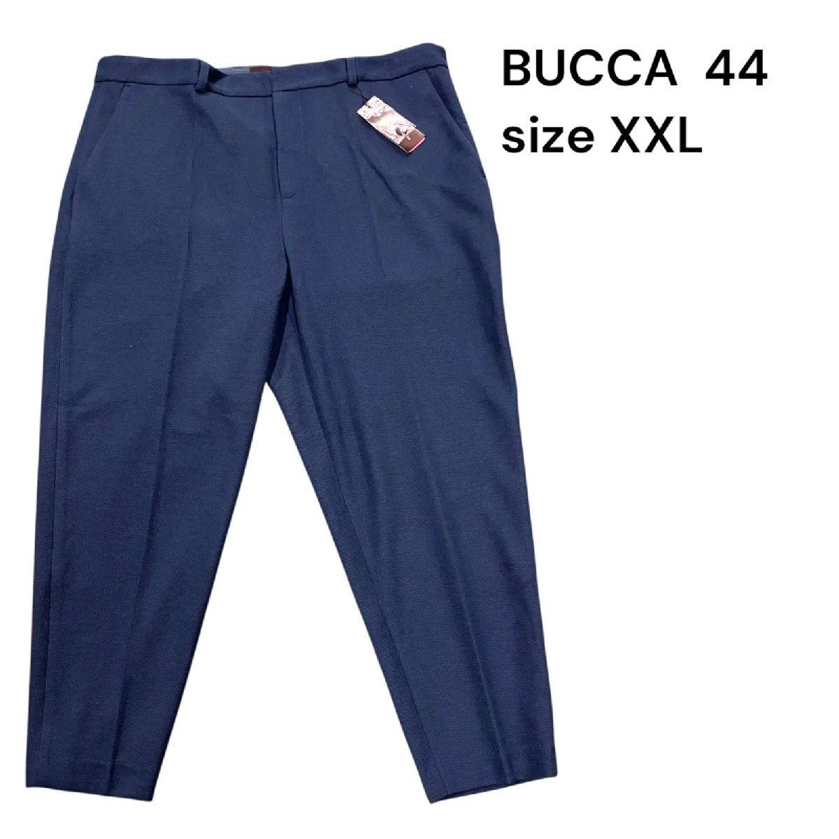 ブッカ BUCCA 44 ストレッチスラックス ネイビー 紺 パンツ 新品 未使用 sizeXXL S5T465拍卖