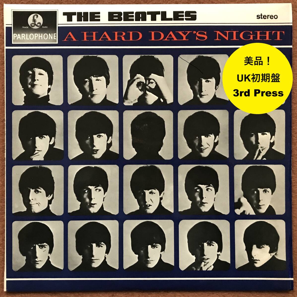 UK最初期盤 3rdPress 美品! THE BEATLES 「A HARD DAY'S NIGHT」拍卖