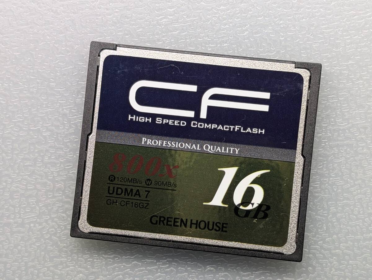 GREEN HOUSE 16GB UDMA7 800x CFカード ケース付き グリーンハウス コンパクトフラッシュ メモリーカード 動作確認済み拍卖