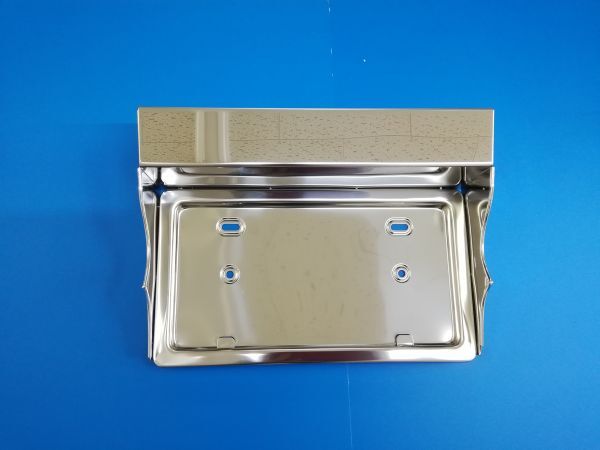 デコトラ 鏡面バイザー付き ナンバープレート枠 Ver.1 オールステンレス製 中型用拍卖