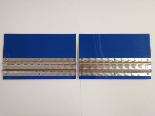 2t用 EVA フロント泥除け 幅420mm×縦270mm×厚み3mm ブルー ウロコウエイト 二山折り 2枚セット拍卖