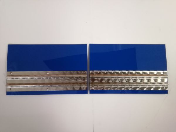 2t用 EVA フロント泥除け 幅420mm×縦270mm×厚み2mm ブルー ウロコウエイト 二山折り 2枚セット拍卖