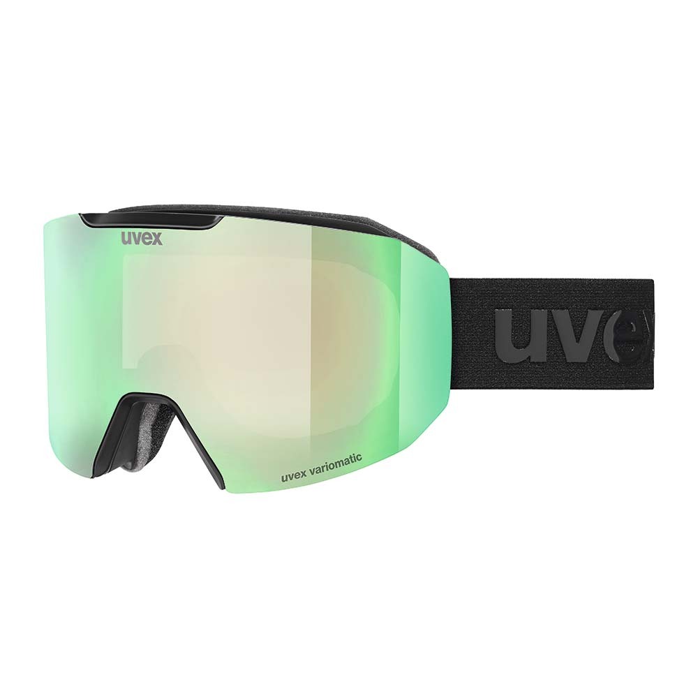 26UVEX evidnt ATTRACT V ブラックマット Lenz:グリーンミラーヴァリオマチック/クリア(S1-S3)眼鏡OK 定価¥41800拍卖