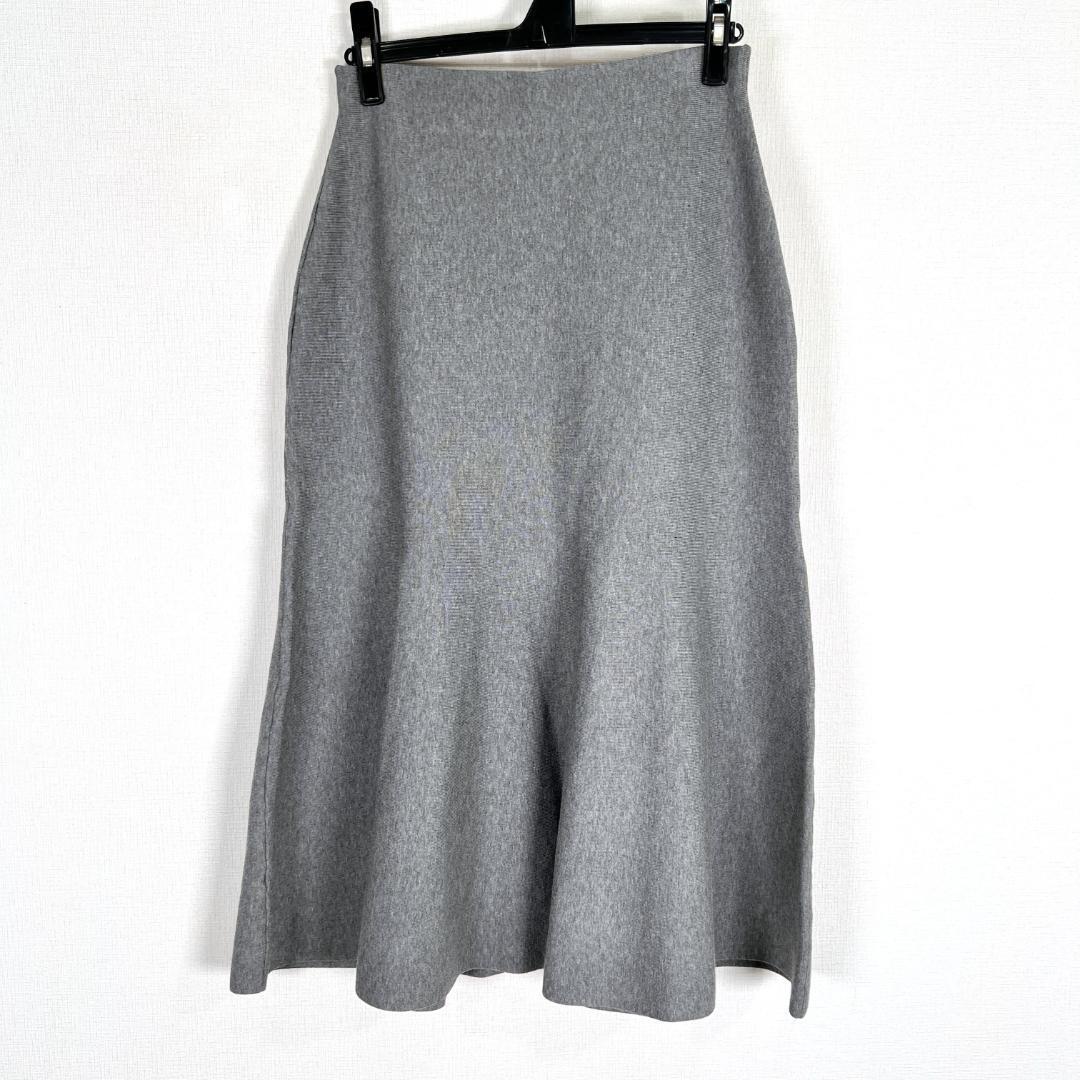 【Mila Owen】ミラオーウェン グレー ニット ロングスカート ボトムス 女性用 レディース 1【a037】拍卖