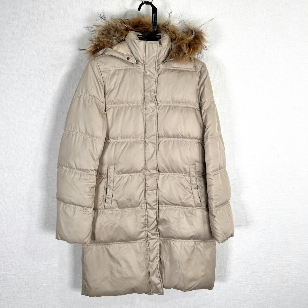 【PROFILE】プロフィール タヌキ ラクーン ベージュ ダウンコート ジャンパー ブルゾン ジャケット アウター 女性用 レディース 38【a040】拍卖