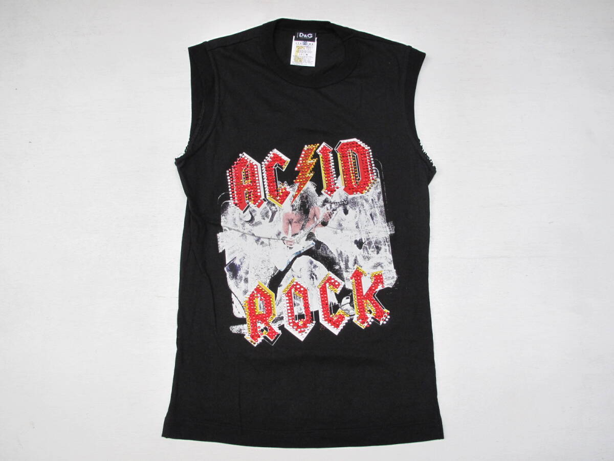 D&G DOLCE & GABBANA AC/ID ノースリーブTシャツ size: 32/46 ドルチェ&ガッバーナ ドルガバ拍卖
