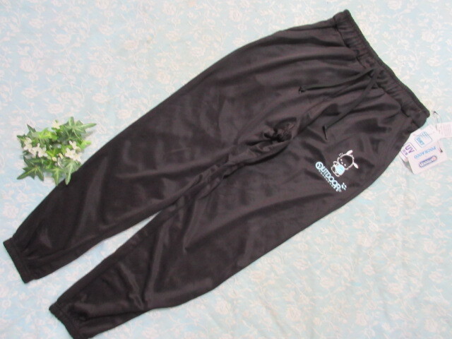 ☆新品【M】サンリオ☆ポチャコ&OUUTDOORコラボ♪ドライ&UV対策☆ジャージズボン黒☆送料無料拍卖