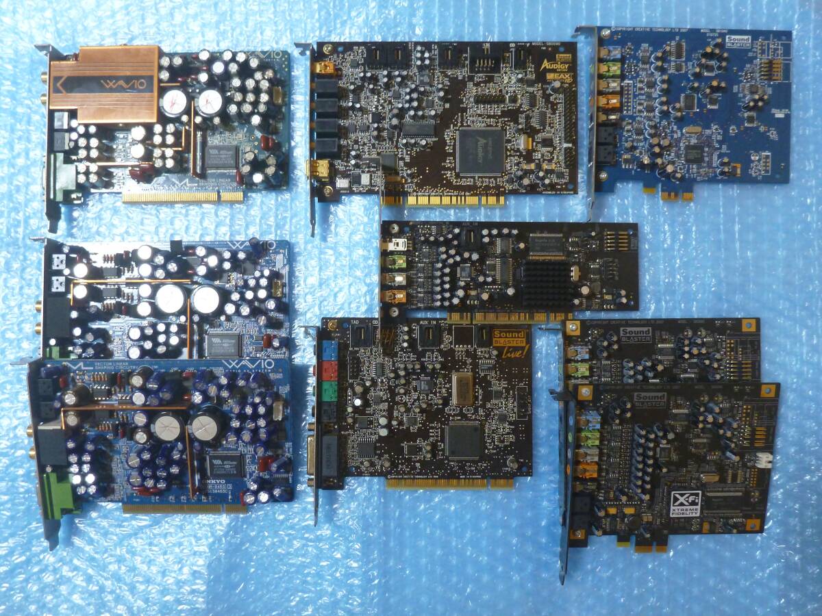※ジャンク サウンドカードまとめ 8個セット ONKYO Creative Labs SoundBLASTER SB0090 CT4670など パソコンパーツ 動作未確認 拍卖