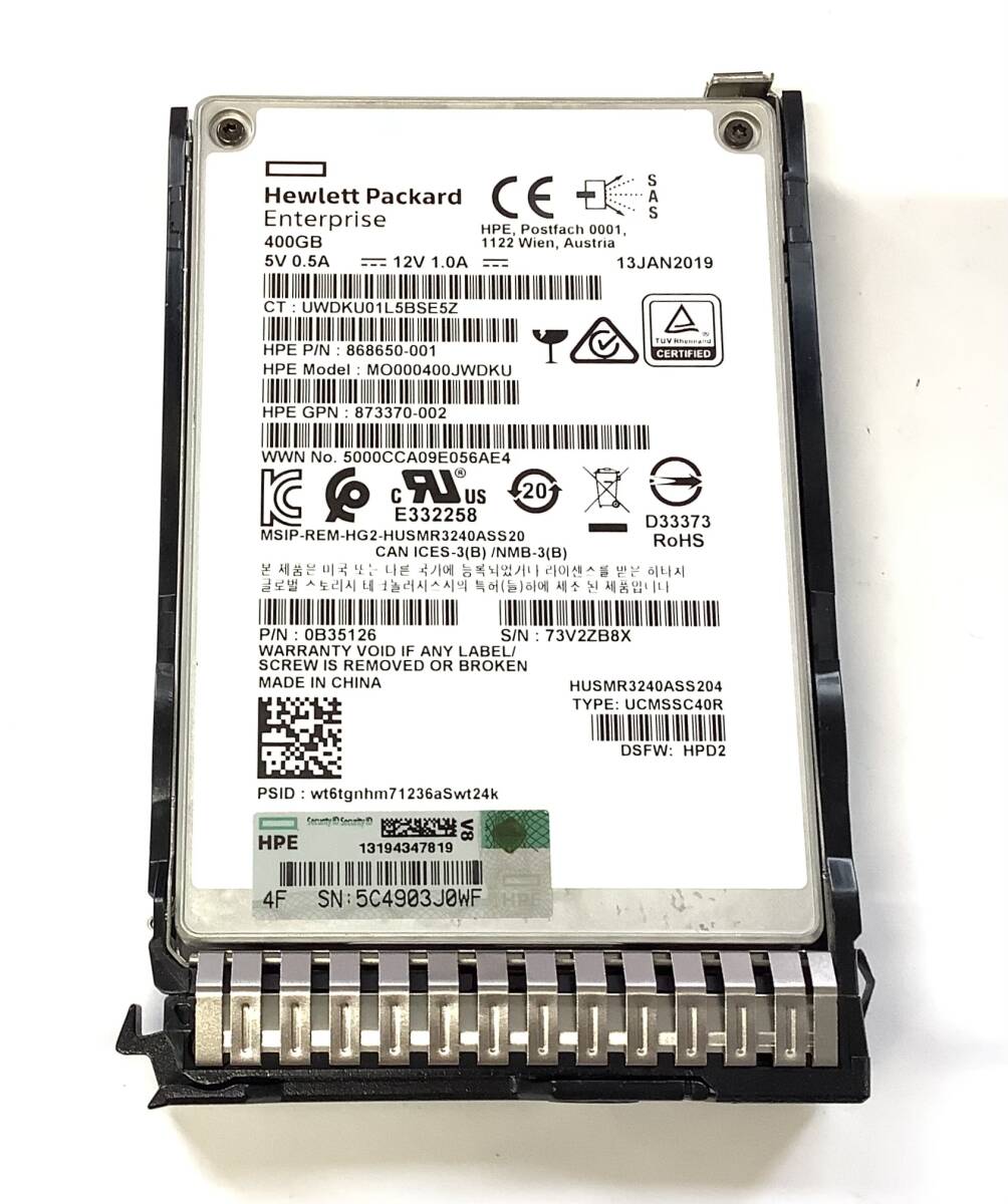 S7102230 HP SAS 400GB 2.5インチ SSD 1点 【新中古美品】拍卖