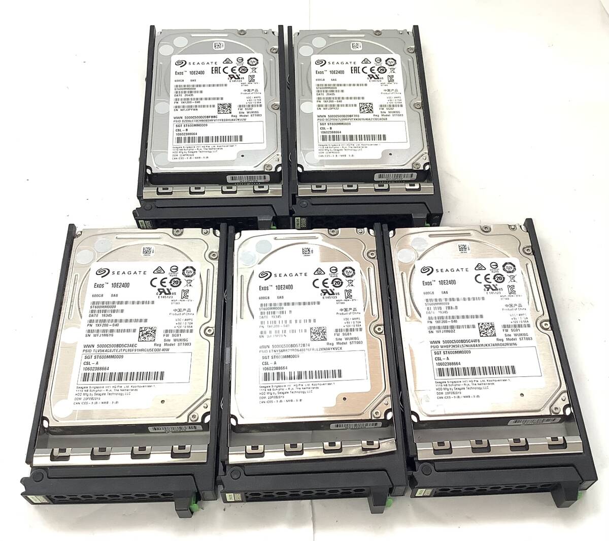 S7102433 SEAGATE 600GB SAS 10K 2.5 HDD 5点 【中古動作品】拍卖