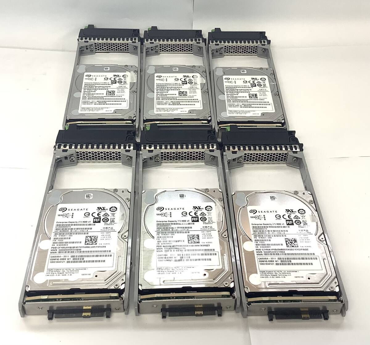 S7101730 SEAGATE 2TB SAS 7.2k 2.5インチ HDD 6点 【中古動作品、複数出品】拍卖