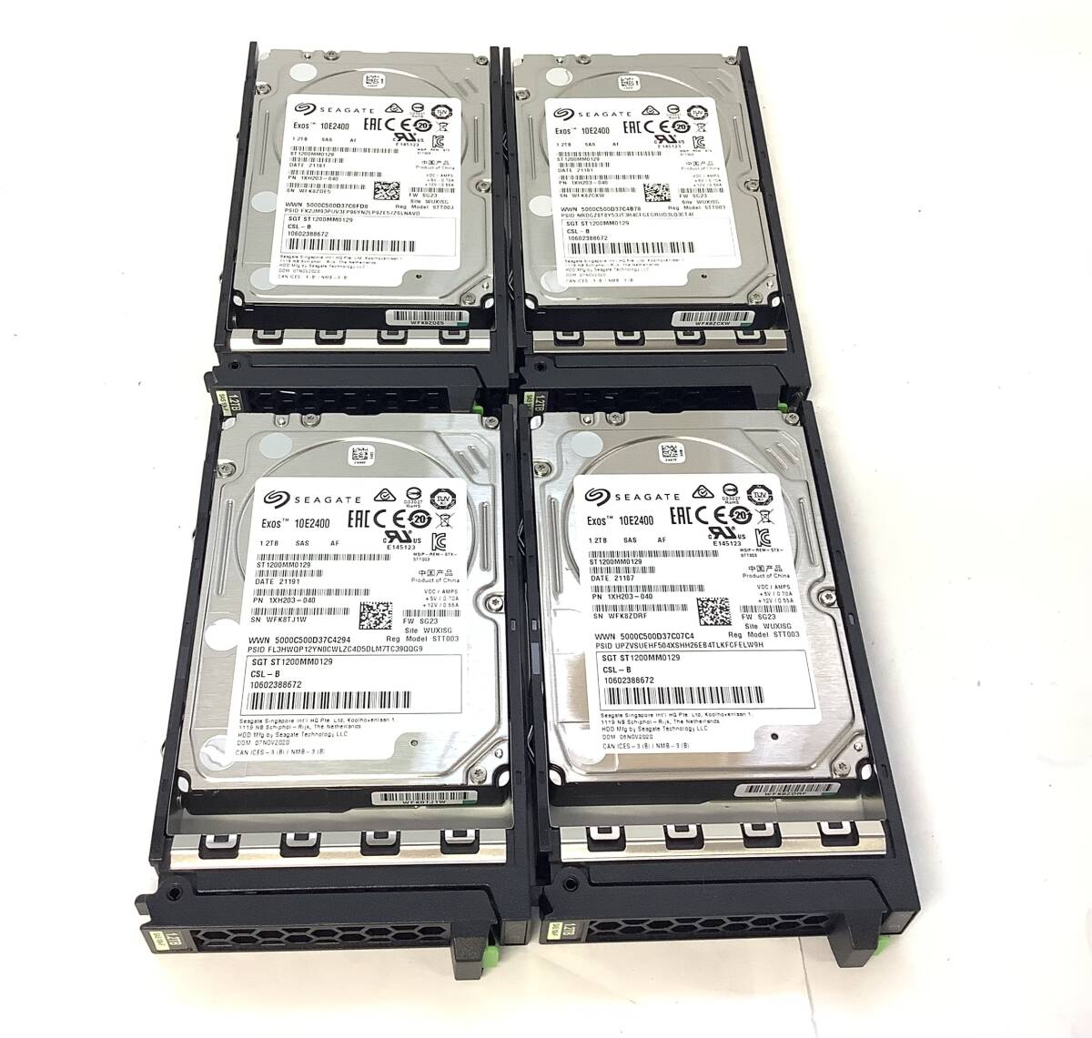 S7101032 SEAGATE 1.2TB SAS 10K 2.5インチ HDD 4点 【中古動作品】拍卖