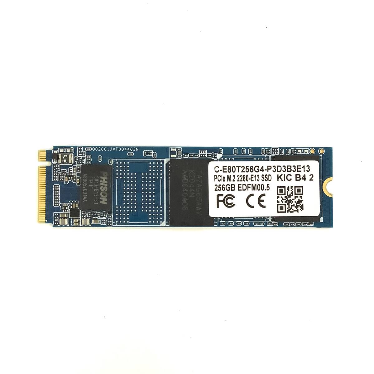 S71008161 PHISON C-E80T256G4-P3D3B3E13 NVMe 256GB SSD 1点 使用時間:10728【中古動作品】拍卖