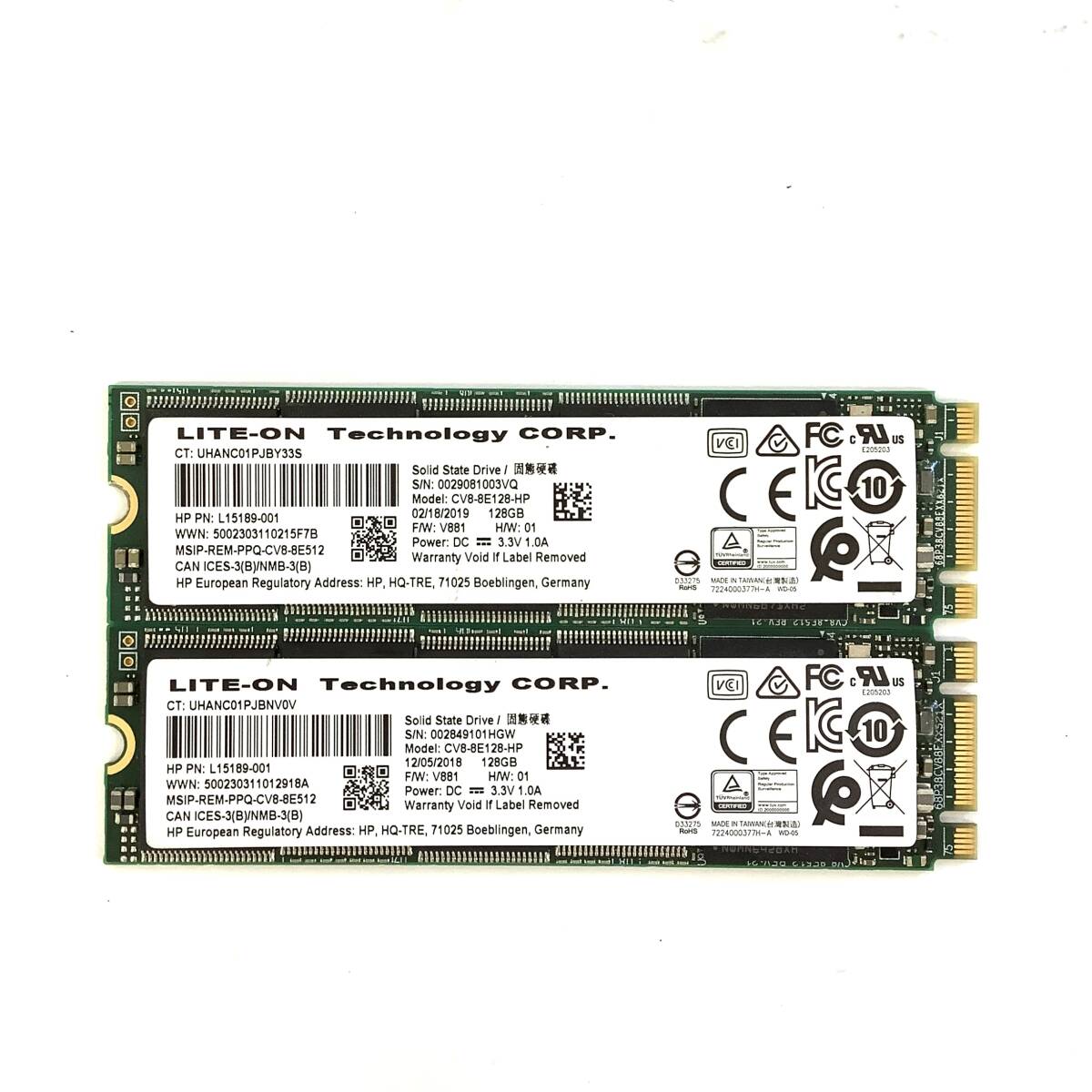 S71028153 LITE-ON M.2 SATA 128GB SSD 2点 【中古動作品】拍卖