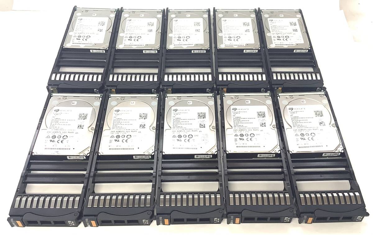 S7102730 SEAGATE 1.2TB SAS 10K 2.5 HDD 10点 【中古動作品】拍卖