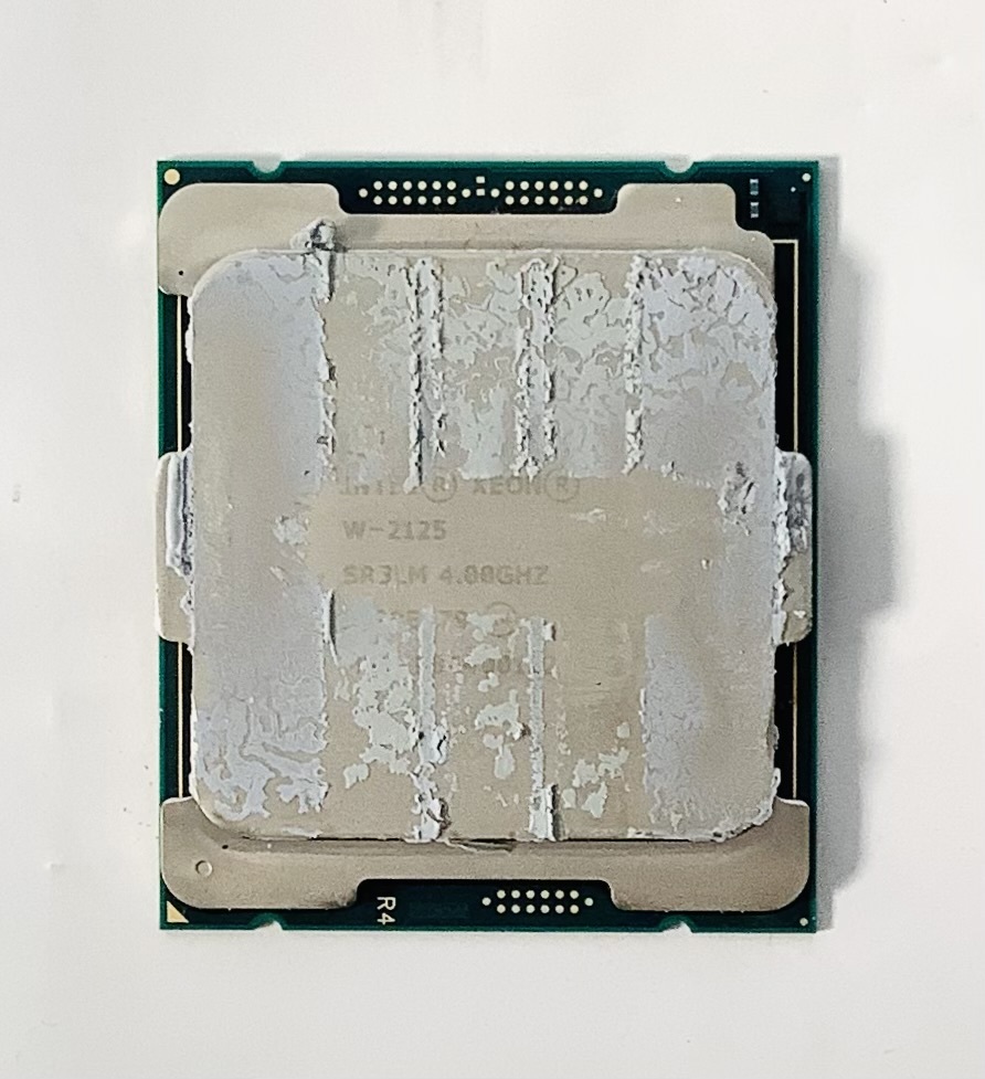 S71031202 INTEL XEON W-2125 SR3LM 4.00GHZ CPU 1点【中古動作品、複数出品】拍卖
