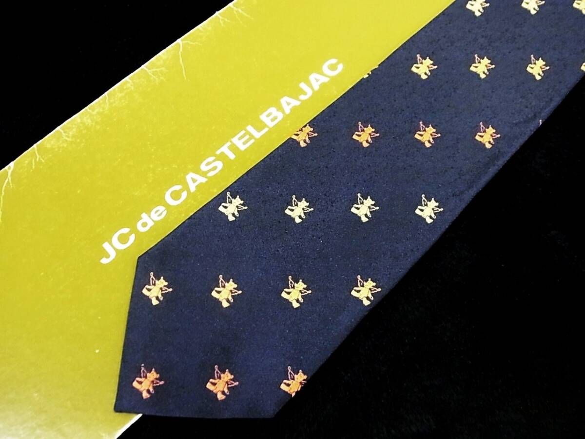 ★*:.【新品N】1684 カステルバジャック【羽・熊くま・天使ロゴ】ネクタイ拍卖