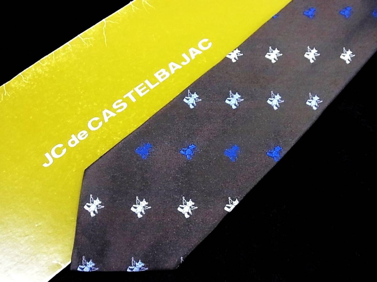 ★*:.【新品N】1685 カステルバジャック【羽・熊くま・天使ロゴ】ネクタイ拍卖